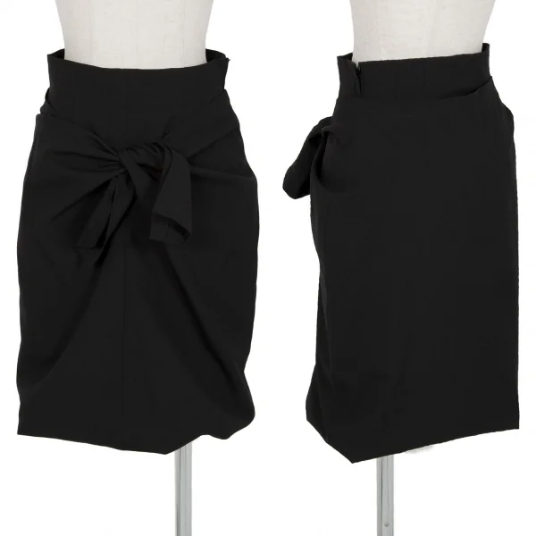 COMME des GARCONS Waist Tied Layered Design Skirt Black M K-97818_001
