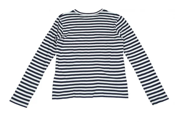 コムデギャルソン ポケットCOMME des GARCONSPOCKET プリントボーダーカットソー 白紺M K-97846_011