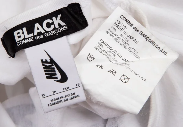 ブラックコムデギャルソン×ナイキBLACK COMME des GARCONS×NIKE 音符ロゴプリントTシャツ 白XS K-97850_011