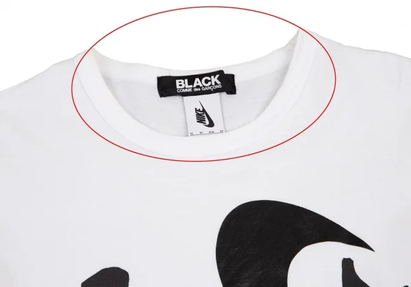 ブラックコムデギャルソン×ナイキBLACK COMME des GARCONS×NIKE 音符ロゴプリントTシャツ 白XS K-97850_002