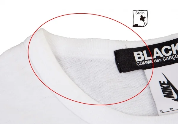ブラックコムデギャルソン×ナイキBLACK COMME des GARCONS×NIKE 音符ロゴプリントTシャツ 白XS K-97850_003