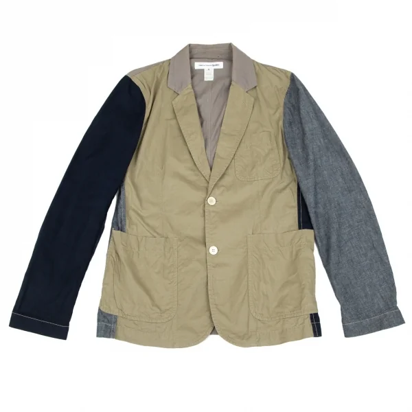コムデギャルソン シャツCOMME des GARCONS SHIRT 異素材切替2Bテーラードジャケット