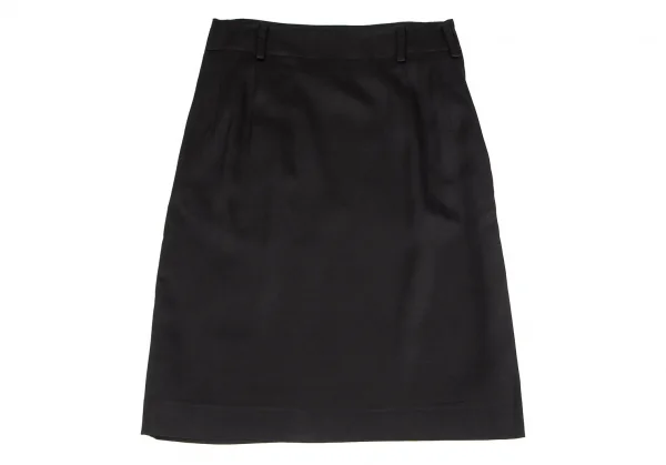 ヨウジヤマモト ノアールYohji Yamamoto NOIR キュプラウール台形スカート 黒3 K-97884_002
