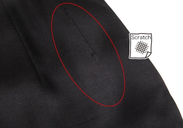 ヨウジヤマモト ノアールYohji Yamamoto NOIR キュプラウール台形スカート 黒3 K-97884_005