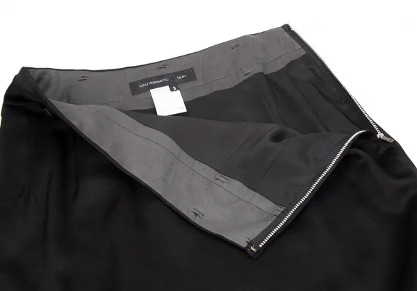 ヨウジヤマモト ノアールYohji Yamamoto NOIR キュプラウール台形スカート 黒3 K-97884_006