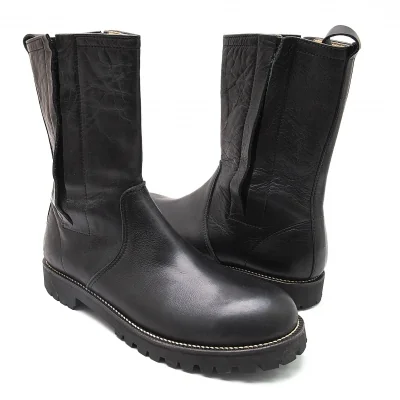 コムデギャルソンオムCOMME des GARCONS HOMME サイドゴアレザーペコスブーツ