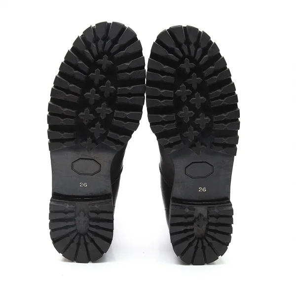 コムデギャルソンオムCOMME des GARCONS HOMME サイドゴアレザーペコスブーツ 黒26 K-97900_005