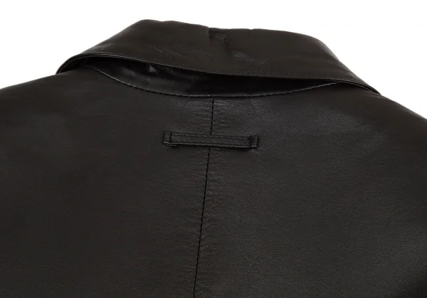 ジャンポールゴルチエ ファムJean Paul GAULTIER FEMME カウレザーメニーボタンジャケット 黒42 K-97937_014
