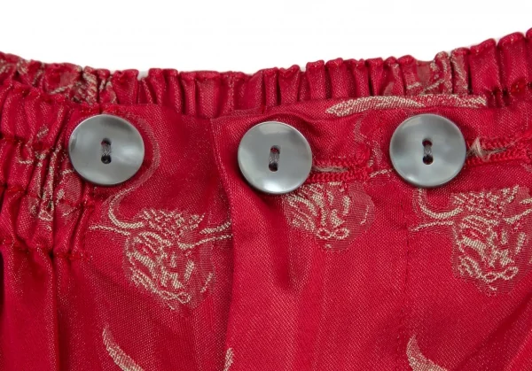 ジャンポールゴルチエ ファムJean Paul GAULTIER FEMME ミノタウロスジャガードイージーパンツ 赤40 K-97938_003