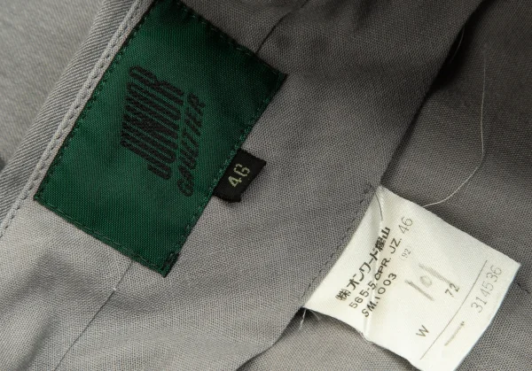 JUNIOR GAULTIER Hem Zip Tapered Slacks Pants K-98008_020