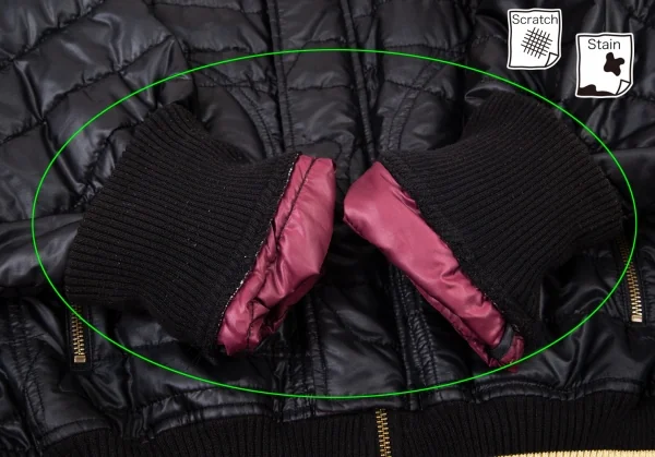 ジャンポールゴルチエJean Paul GAULTIER PARIS デザインキルティングナイロン中綿ジャケット 黒48 K-98019_010