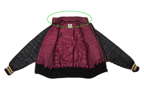 ジャンポールゴルチエJean Paul GAULTIER PARIS デザインキルティングナイロン中綿ジャケット 黒48 K-98019_014