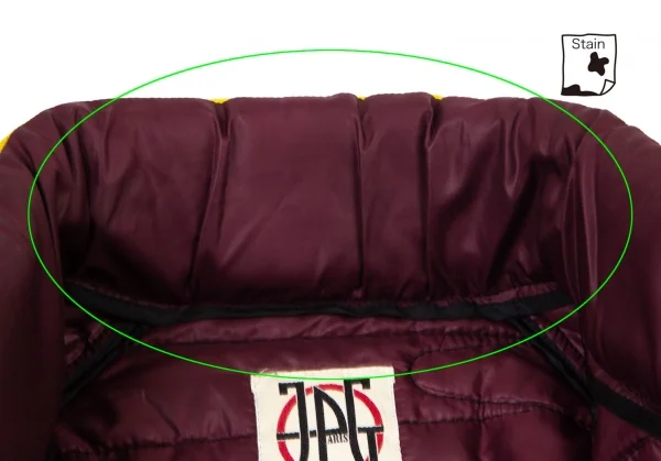 ジャンポールゴルチエJean Paul GAULTIER PARIS デザインキルティングナイロン中綿ジャケット 黒48 K-98019_015