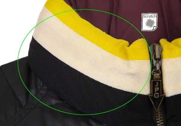 ジャンポールゴルチエJean Paul GAULTIER PARIS デザインキルティングナイロン中綿ジャケット 黒48 K-98019_003