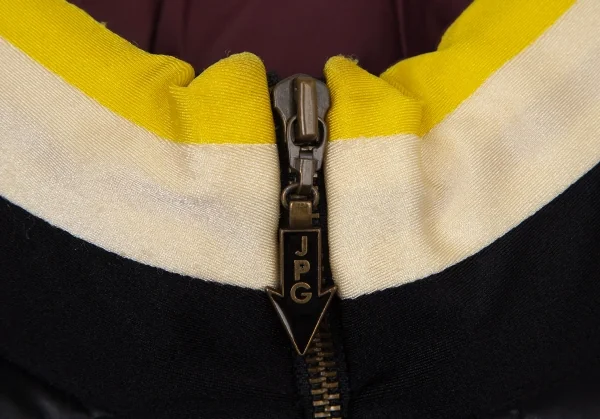 ジャンポールゴルチエJean Paul GAULTIER PARIS デザインキルティングナイロン中綿ジャケット 黒48 K-98019_005