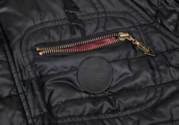 ジャンポールゴルチエJean Paul GAULTIER PARIS デザインキルティングナイロン中綿ジャケット 黒48 K-98019_006