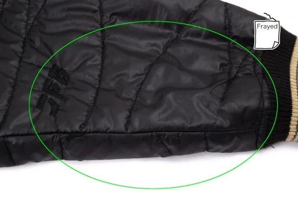 ジャンポールゴルチエJean Paul GAULTIER PARIS デザインキルティングナイロン中綿ジャケット 黒48 K-98019_008