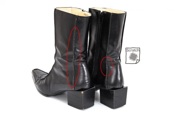 ジャンポールゴルチエJean Paul GAULTIER サイドジップレザーアウトシームブーツ 黒4 1/2(23位) K-98050_011