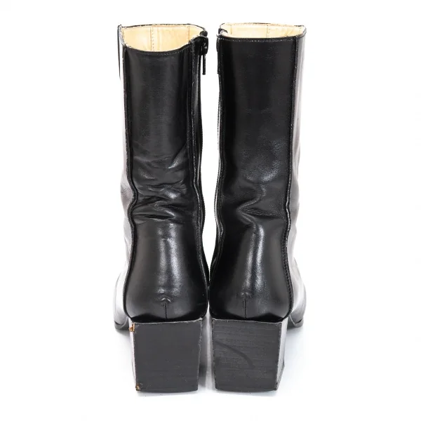 ジャンポールゴルチエJean Paul GAULTIER サイドジップレザーアウトシームブーツ 黒4 1/2(23位) K-98050_016