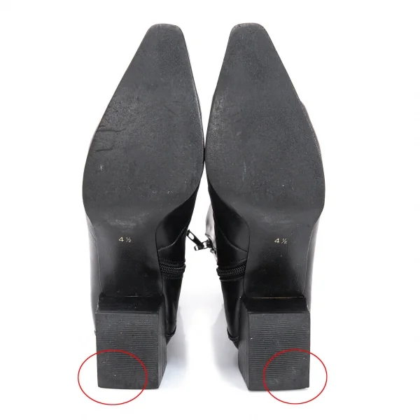 ジャンポールゴルチエJean Paul GAULTIER サイドジップレザーアウトシームブーツ 黒4 1/2(23位) K-98050_017