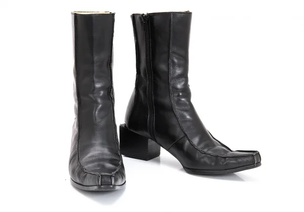 ジャンポールゴルチエJean Paul GAULTIER サイドジップレザーアウトシームブーツ 黒4 1/2(23位) K-98050_002