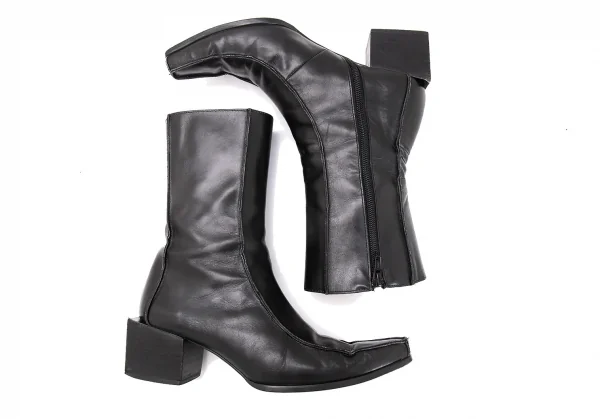 ジャンポールゴルチエJean Paul GAULTIER サイドジップレザーアウトシームブーツ 黒4 1/2(23位) K-98050_004