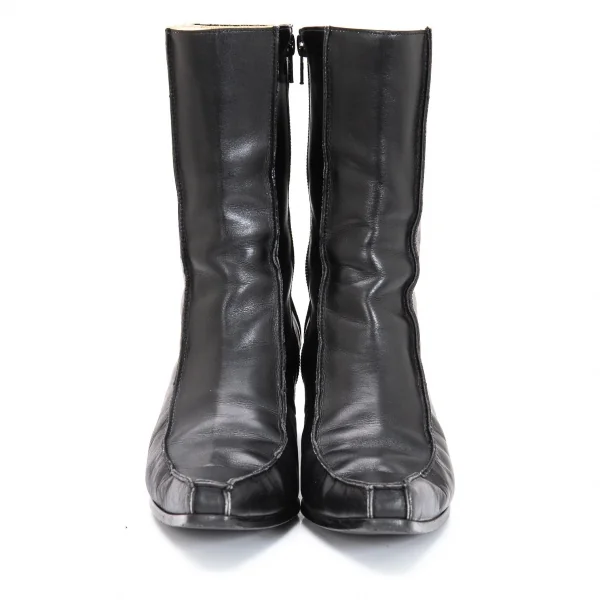 ジャンポールゴルチエJean Paul GAULTIER サイドジップレザーアウトシームブーツ 黒4 1/2(23位) K-98050_005