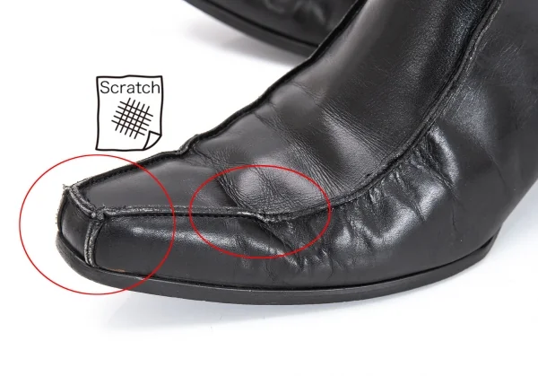 ジャンポールゴルチエJean Paul GAULTIER サイドジップレザーアウトシームブーツ 黒4 1/2(23位) K-98050_007