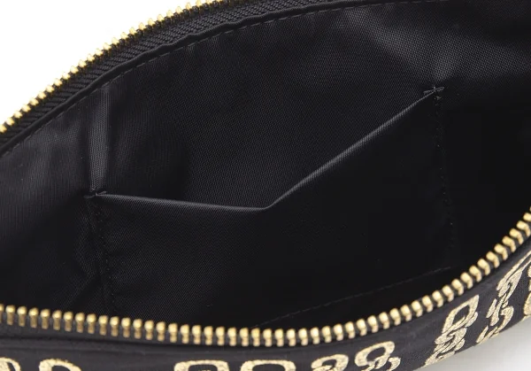 プリーツプリーズPLEATS PLEASE ゴールドチェーンプリントポーチ 黒ゴールド K-98098_007