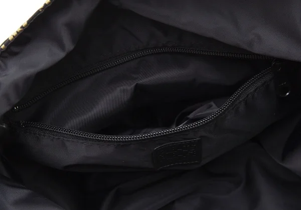 プリーツプリーズPLEATS PLEASE ゴールドチェーンプリントトートバッグ 黒ゴールド K-98100_010