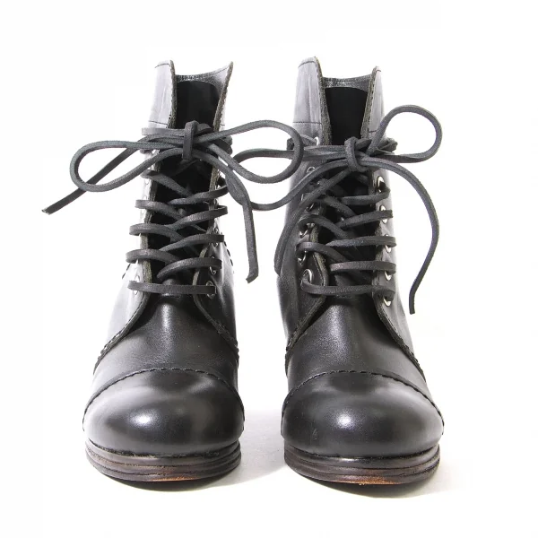 ジュンヤワタナベコムデギャルソンJUNYA WATANABE COMME des GARCONS ボビンターニングヒールショートブーツ 黒SS(23位) K-98108_003