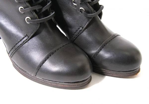 ジュンヤワタナベコムデギャルソンJUNYA WATANABE COMME des GARCONS ボビンターニングヒールショートブーツ 黒SS(23位) K-98108_009