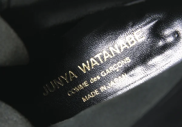 ジュンヤワタナベコムデギャルソンJUNYA WATANABE COMME des GARCONS ボビンターニングヒールショートブーツ 黒SS(23位) K-98108_012