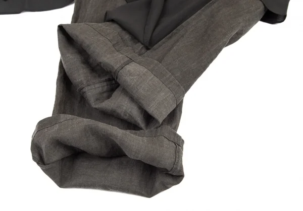 ヨウジヤマモト ノアールYohji Yamamoto NOIR シフォンスカート付きパンツ グレーチャコール2 K-98117_010