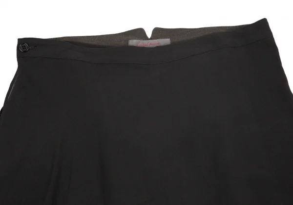 ヨウジヤマモト ノアールYohji Yamamoto NOIR シフォンスカート付きパンツ グレーチャコール2 K-98117_002