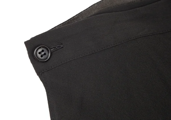 ヨウジヤマモト ノアールYohji Yamamoto NOIR シフォンスカート付きパンツ グレーチャコール2 K-98117_003