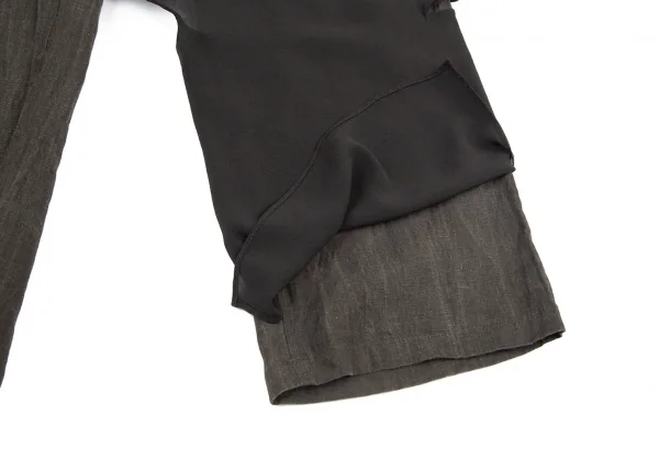 ヨウジヤマモト ノアールYohji Yamamoto NOIR シフォンスカート付きパンツ グレーチャコール2 K-98117_009