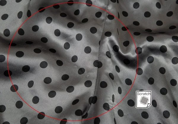 コムデギャルソンCOMME des GARCONS 製品染めドットシャイニーサルエルパンツ グレー黒XS K-98125_010