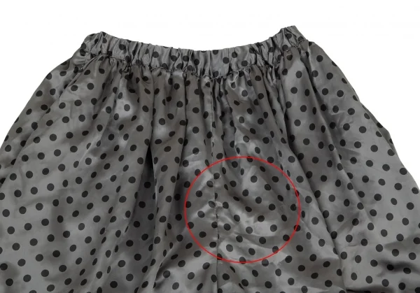コムデギャルソンCOMME des GARCONS 製品染めドットシャイニーサルエルパンツ グレー黒XS K-98125_003