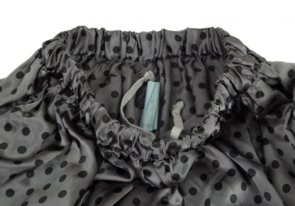 コムデギャルソンCOMME des GARCONS 製品染めドットシャイニーサルエルパンツ グレー黒XS K-98125_005