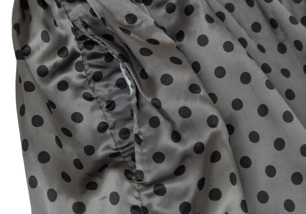 コムデギャルソンCOMME des GARCONS 製品染めドットシャイニーサルエルパンツ グレー黒XS K-98125_006
