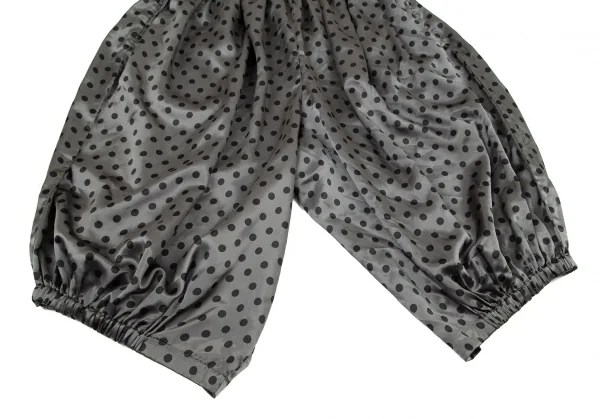 コムデギャルソンCOMME des GARCONS 製品染めドットシャイニーサルエルパンツ グレー黒XS K-98125_007