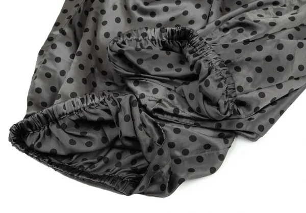 コムデギャルソンCOMME des GARCONS 製品染めドットシャイニーサルエルパンツ グレー黒XS K-98125_008