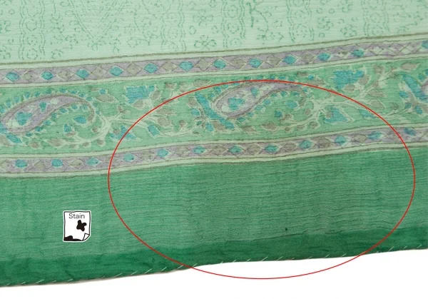 アニエスベーagnes b. インドシルクペイズリースカーフ 緑 K-98140_003