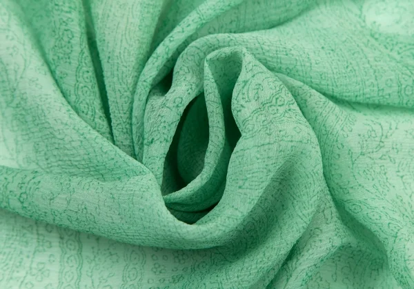 アニエスベーagnes b. インドシルクペイズリースカーフ 緑 K-98140_007