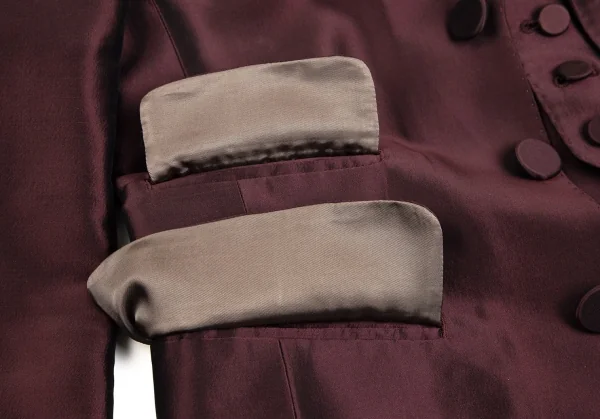 ジャンポールゴルチエ オムJean Paul GAULTIER HOMME シャイニーベストドッキングタキシードジャケット ワイン48 K-98174_011