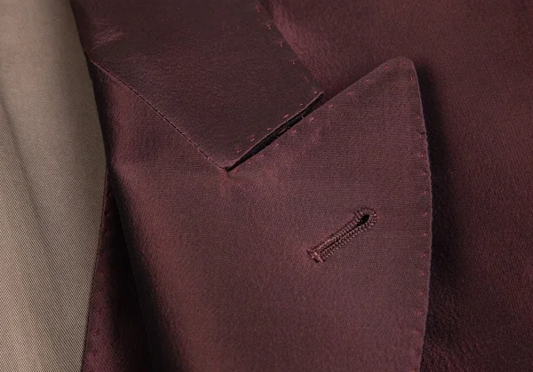 ジャンポールゴルチエ オムJean Paul GAULTIER HOMME シャイニーベストドッキングタキシードジャケット ワイン48 K-98174_003