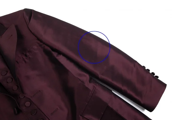 ジャンポールゴルチエ オムJean Paul GAULTIER HOMME シャイニーベストドッキングタキシードジャケット ワイン48 K-98174_006