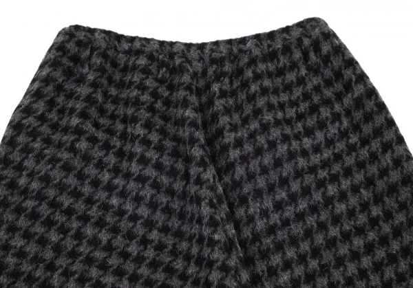 ワイズY's アルパカ混千鳥格子サルエルパンツ 黒グレー2 (K-98181)
