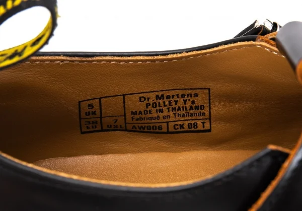 ワイズ×ドクターマーチンY’s × Dr Martens POLLEY T-BAR STRAP メリージェーンシューズ 黒UK5(24) K-98203_015